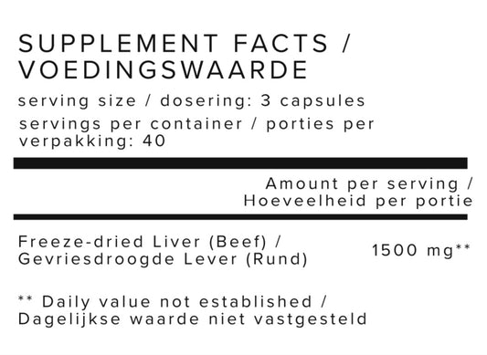 Beef Liver Supplement, Grass-Fed