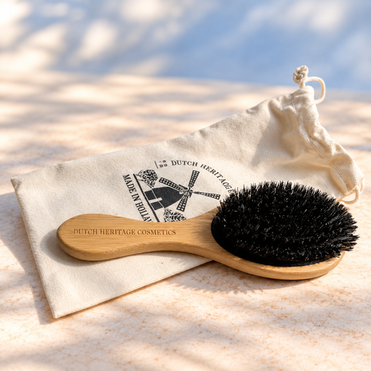Wooden Boar Bristle Hair Brush