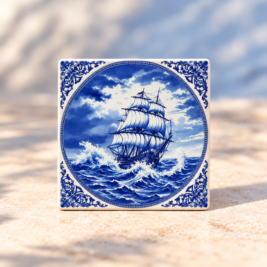 [Free Gift from €50] The Seafarer | Limited Edition Delft Blue Magnetic Tile (No. 3)
